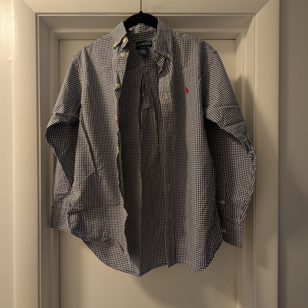 Ralph Lauren Boy's Blue and White Shirt